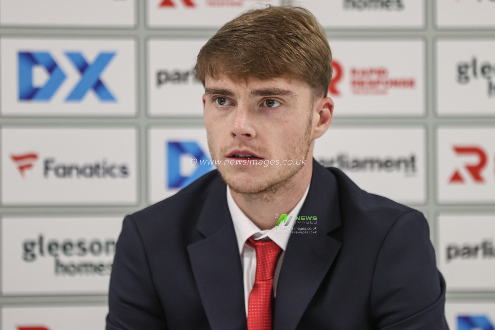 Luca Connell of Barnsley speaks in the post match press conference during the Sky Bet League 1 match Barnsley vs Rotherham United at Oakwell, Barnsley, United Kingdom, 8th November 2024

(Photo by Alfie Cosgrove/News Images)