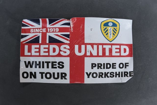 A Leeds United White on Tour sticker on the LED advertising board during the Premier League match Leeds United vs Brentford at Elland Road, Leeds, United Kingdom on 30 August 2026

(Photo by Mark Cosgrove/News Images)
