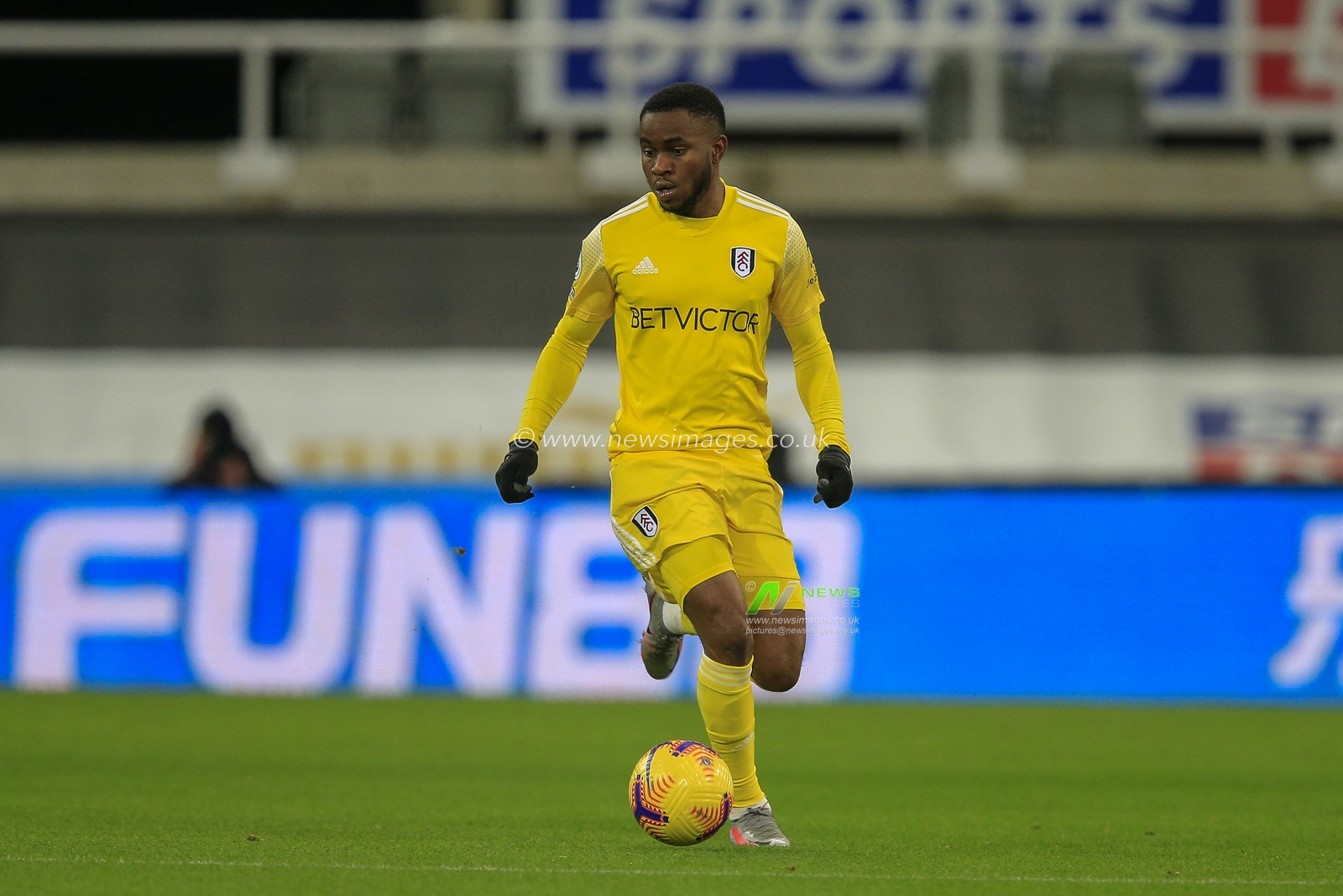 Ademola Lookman #19 of Fulham in possession of the ball