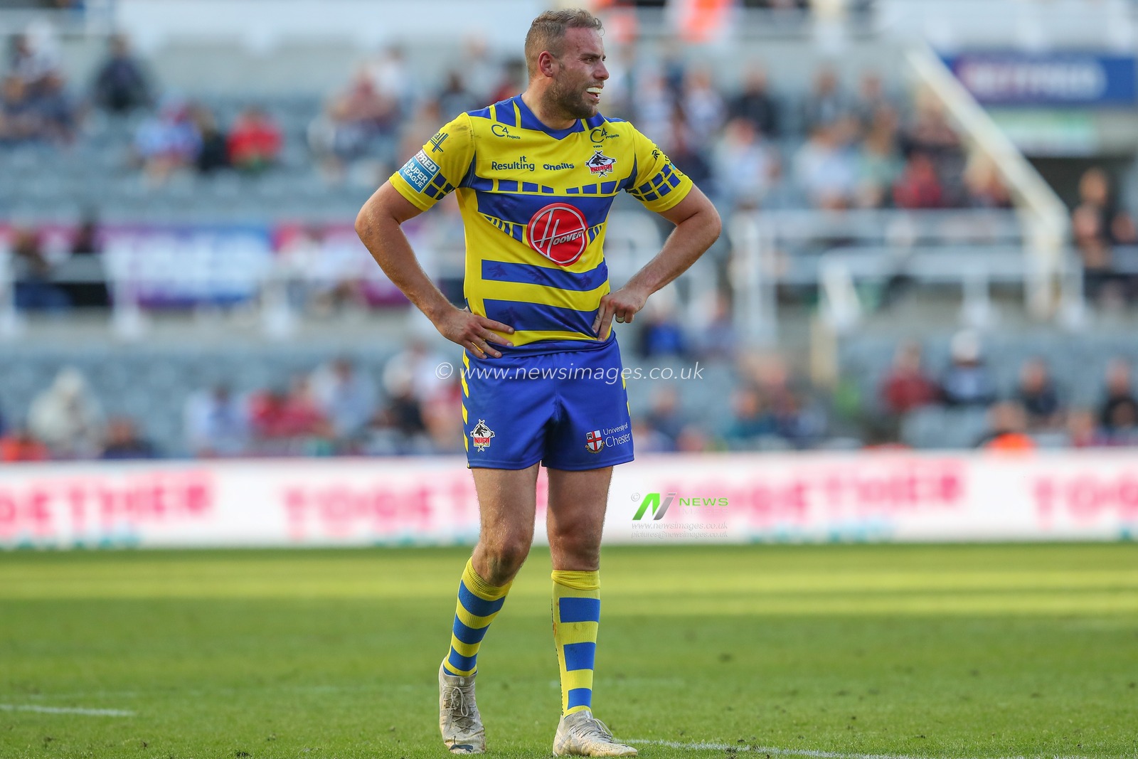 James Harrison #8 of Warrington Wolves during the Magic Weekend match Hull FC vs Warrington Wolves at St. James's Park, Newcastle, United Kingdom, 4th June 2023

(Photo by Gareth Evans/News Images)