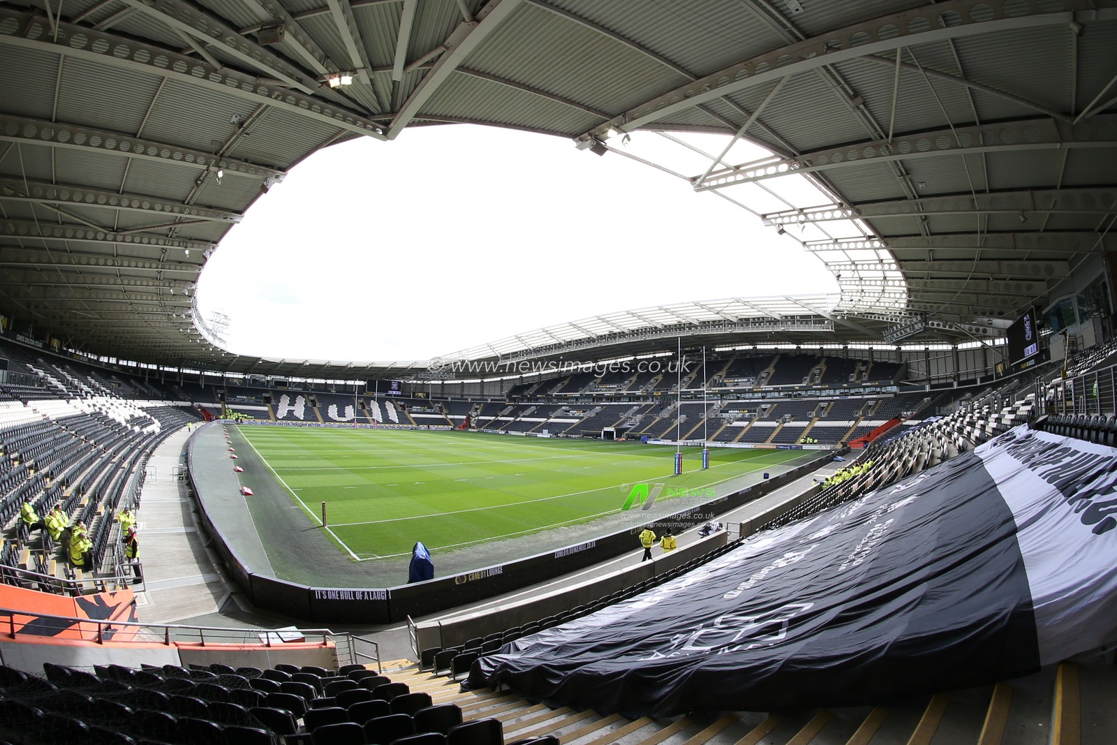 General ground view inside the MKM Stadium ahead of todayâ€™s Betfred Super League fixture