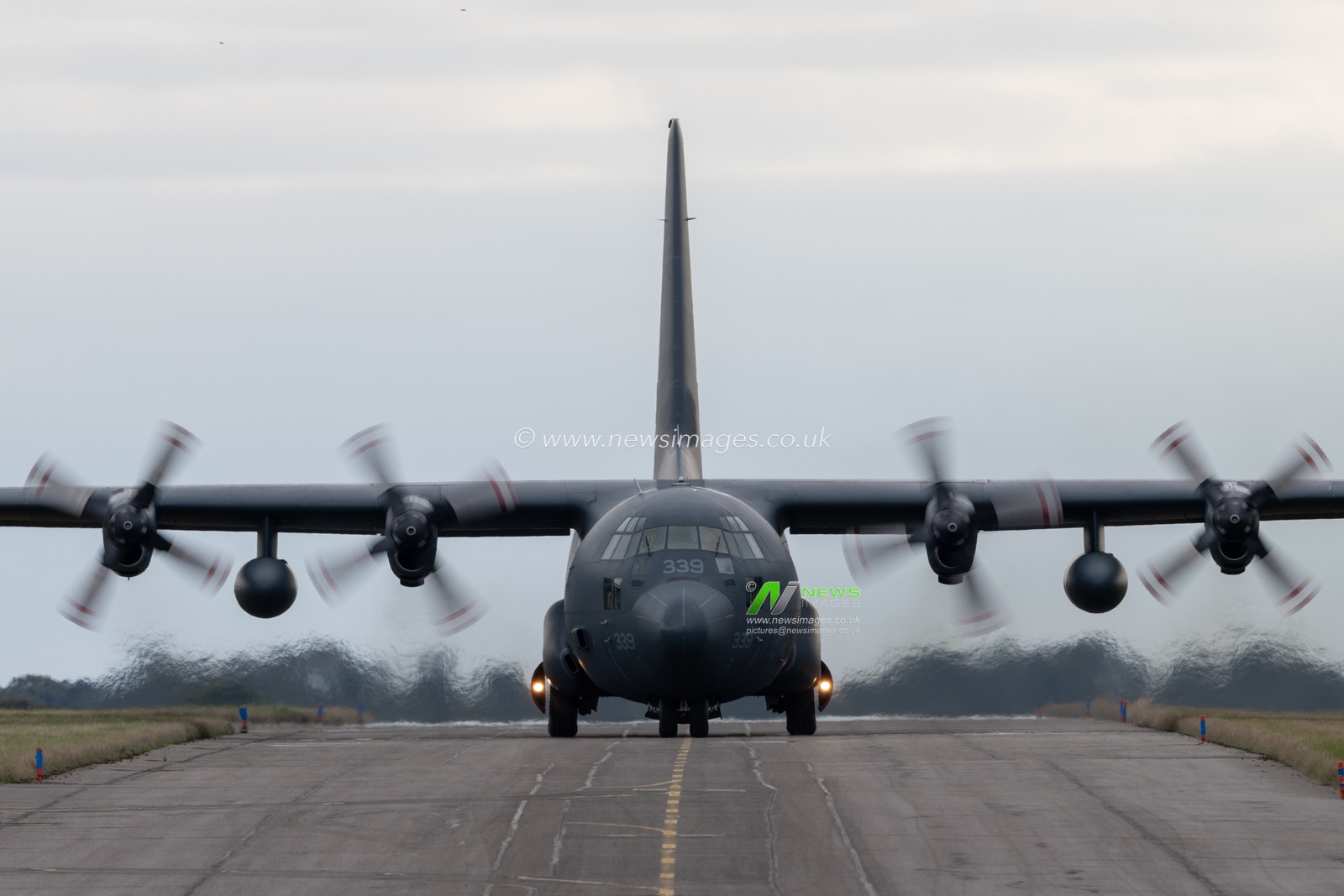 Lockheed CC-130 Hercules of the Royal Canadian Air Force taxis during the Exercise of Cobra Warrior 24-2 Royal Air Force Waddington at Royal Air Force Station Waddington, Waddington, United Kingdom, 24th September 2024

(Photo by Cody Froggatt/News Images)