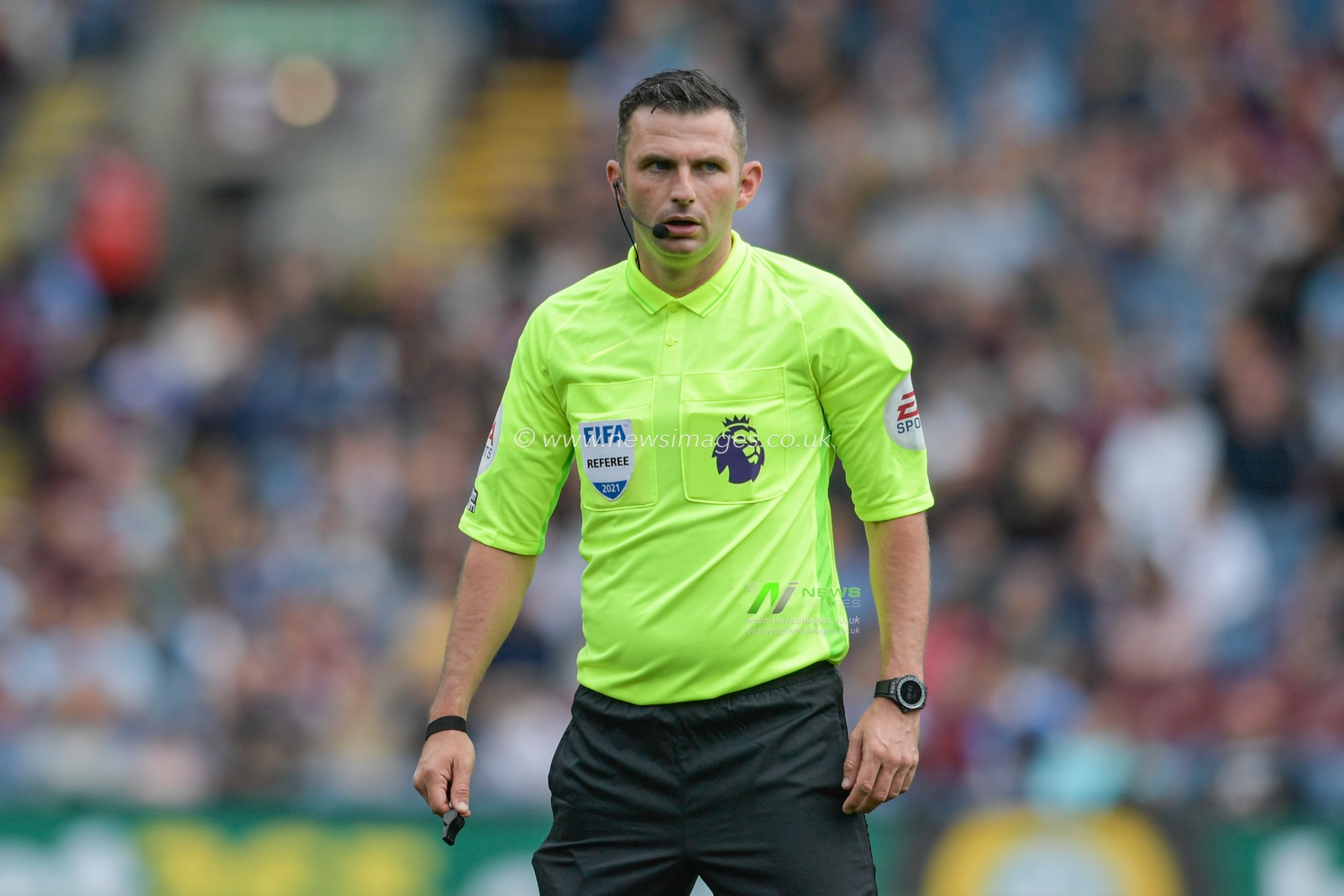 Referee Michael Oliver in action during the game