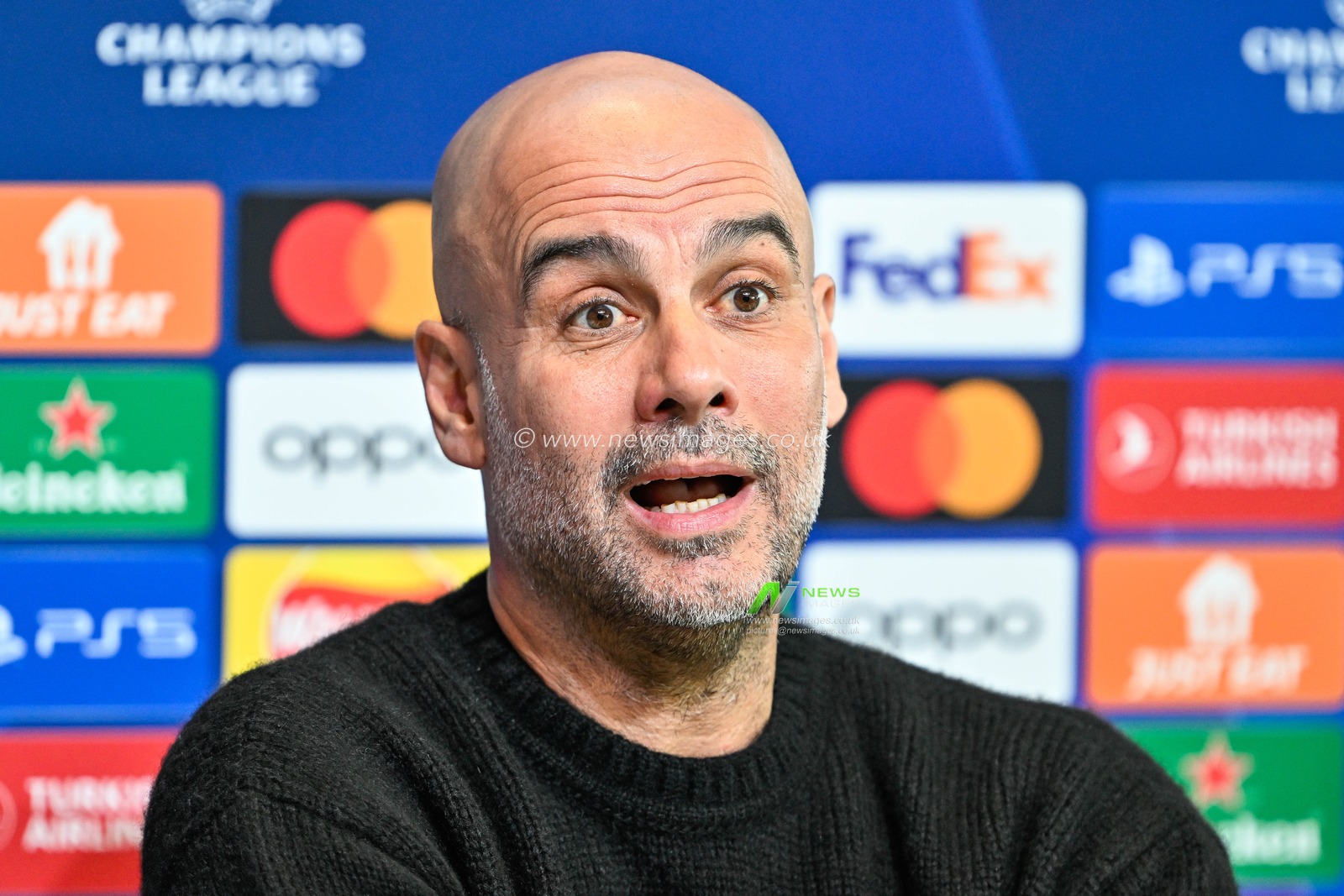 Pep Guardiola Manager of Manchester City during the Manchester City Champions League press Conference at Joie Stadium, Manchester, United Kingdom, 16th April 2024

(Photo by Cody Froggatt/News Images)