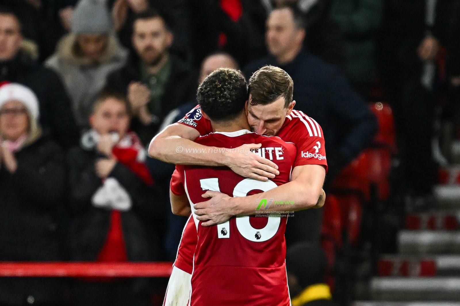 Chris Wood of Nottingham Forest celebrates his goal to make it  2-2during the Premier League match Nottingham Forest vs Bournemouth at City Ground, Nottingham, United Kingdom, 23rd December 2023

(Photo by Craig Thomas/News Images)