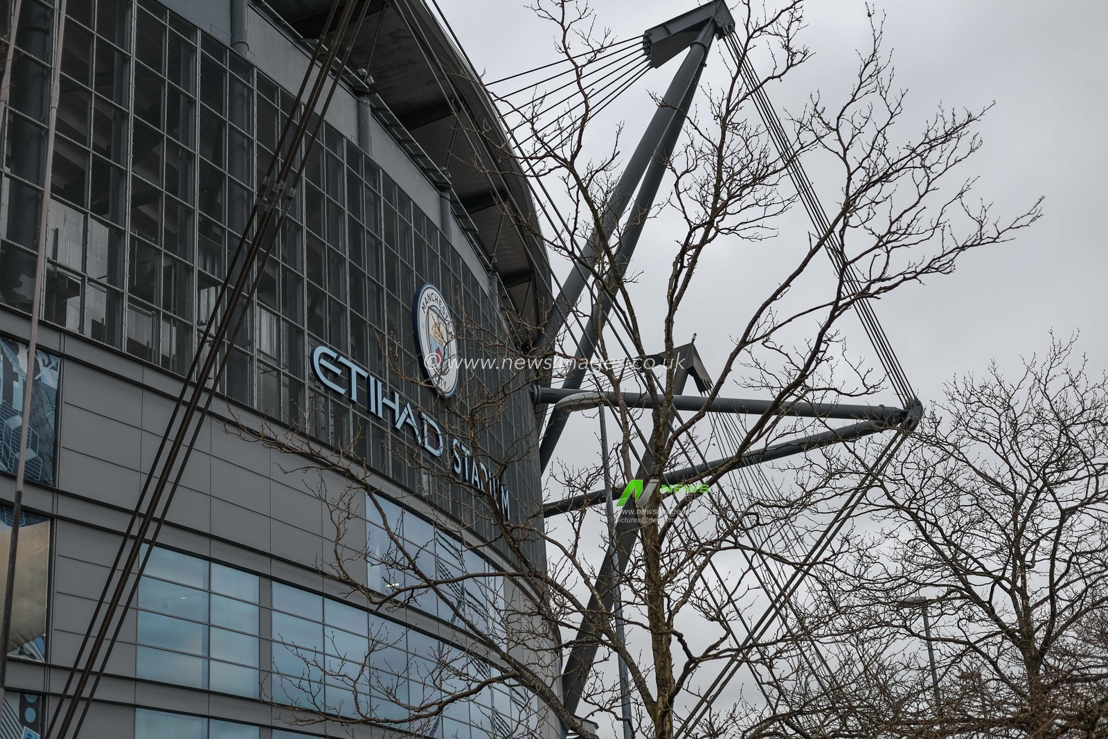 A general view of the Etihad Stadium during the Premier League match Manchester City vs Aston Villa at Etihad Stadium, Manchester, United Kingdom, 3rd April 2024

(Photo by Mark Cosgrove/News Images)