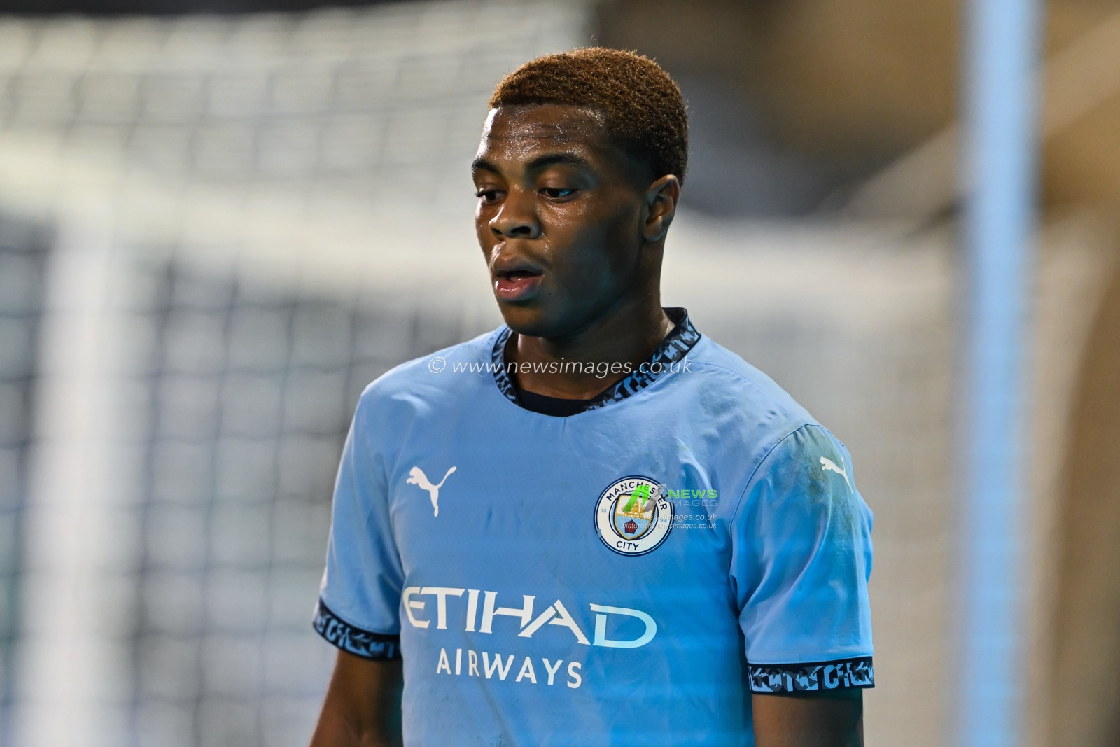 Farid Alfa-Ruprecht of Manchester City during the Premier League 2 U23 match Manchester City vs Norwich City at Joie Stadium, Manchester, United Kingdom, 1st November 2024

(Photo by Cody Froggatt/News Images)