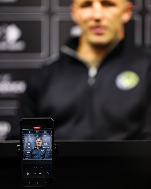 Sam Burgess manager of Warrington Wolves speaks in the post match press conference during the Betfred Super League round 25 match Hull FC vs Warrington Wolves at MKM Stadium, Hull, United Kingdom on 29 August 2026

(Photo by Alfie Cosgrove/News Images)
