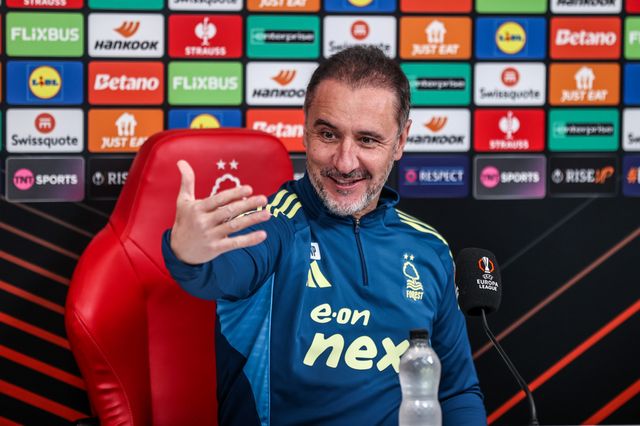 Vitor Pereira manager of Nottingham Forest speaks to the press during the Nottingham Forest pre-match press conference ahead of their UEFA Europa League last 16 match against FC Midtjylland at The Nigel Doughty Academy, Nottingham, United Kingdom on 11 March 2026

(Photo by Alfie Cosgrove/News Images)