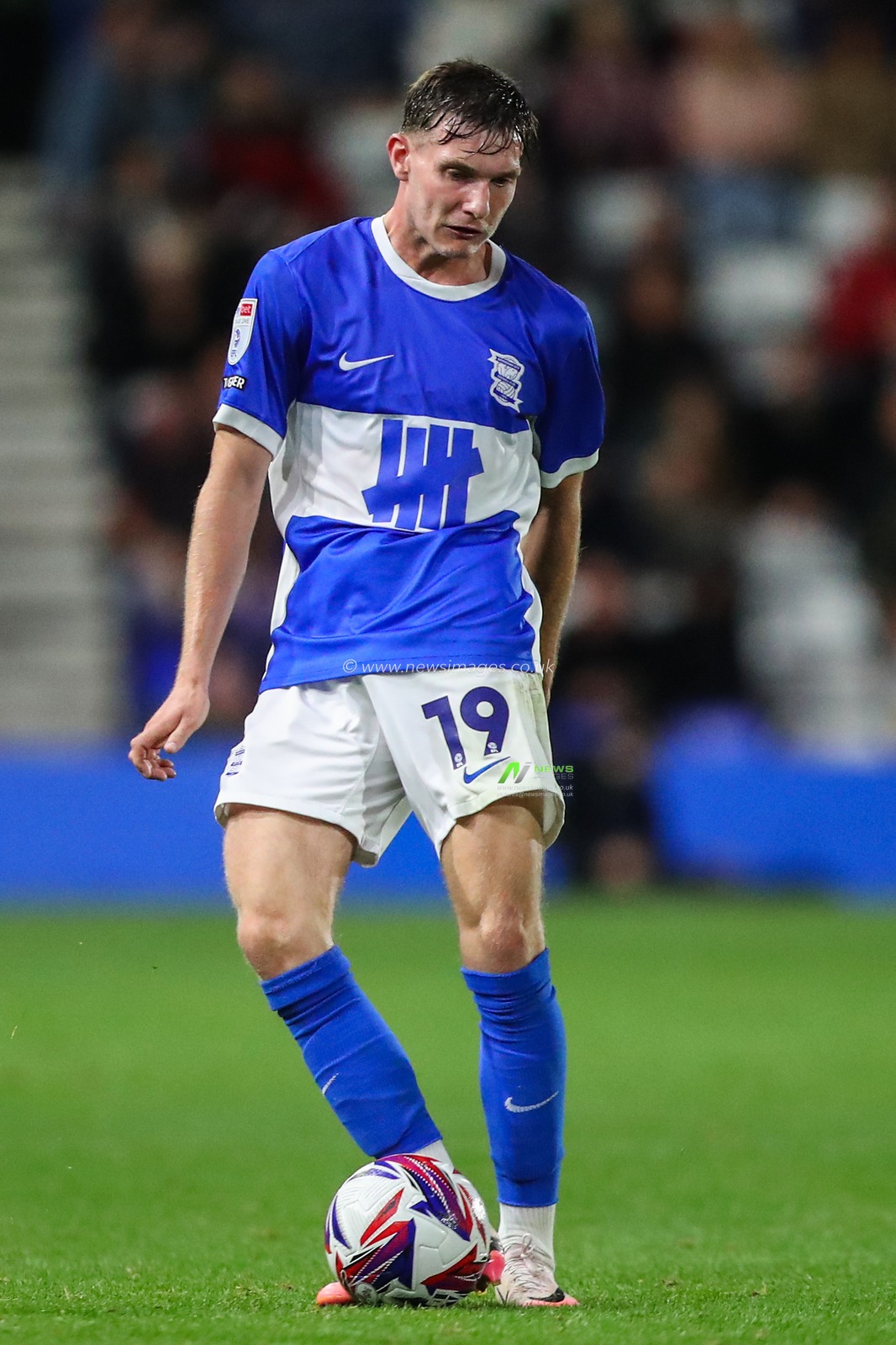 Taylor Gardner-Hickman of Birmingham City passes the ball during the Bristol Street Motors Trophy match Birmingham City vs Walsall at St. Andrew's @ Knighthead Park, Birmingham, United Kingdom, 3rd September 2024

(Photo by Gareth Evans/News Images)