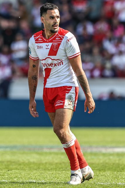 Tyrone May of Hull KR during the Betfred Challenge Cup Semi-final match Hull KR vs Catalans Dragons at LNER Community Stadium, York, United Kingdom, 10th May 2025

(Photo by Alfie Cosgrove/News Images)