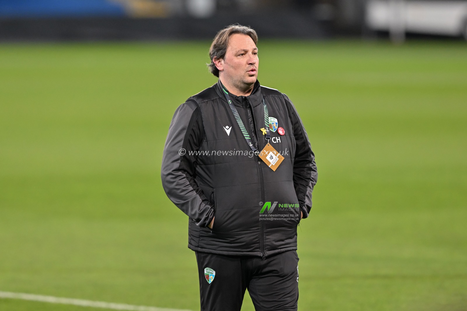 Craig Harrison head coach of The New Saints inspects the pitch ahead of the UEFA Conference League match The New Saints vs Astana at New Meadow, Shrewsbury, United Kingdom, 24th October 2024

(Photo by Cody Froggatt/News Images)