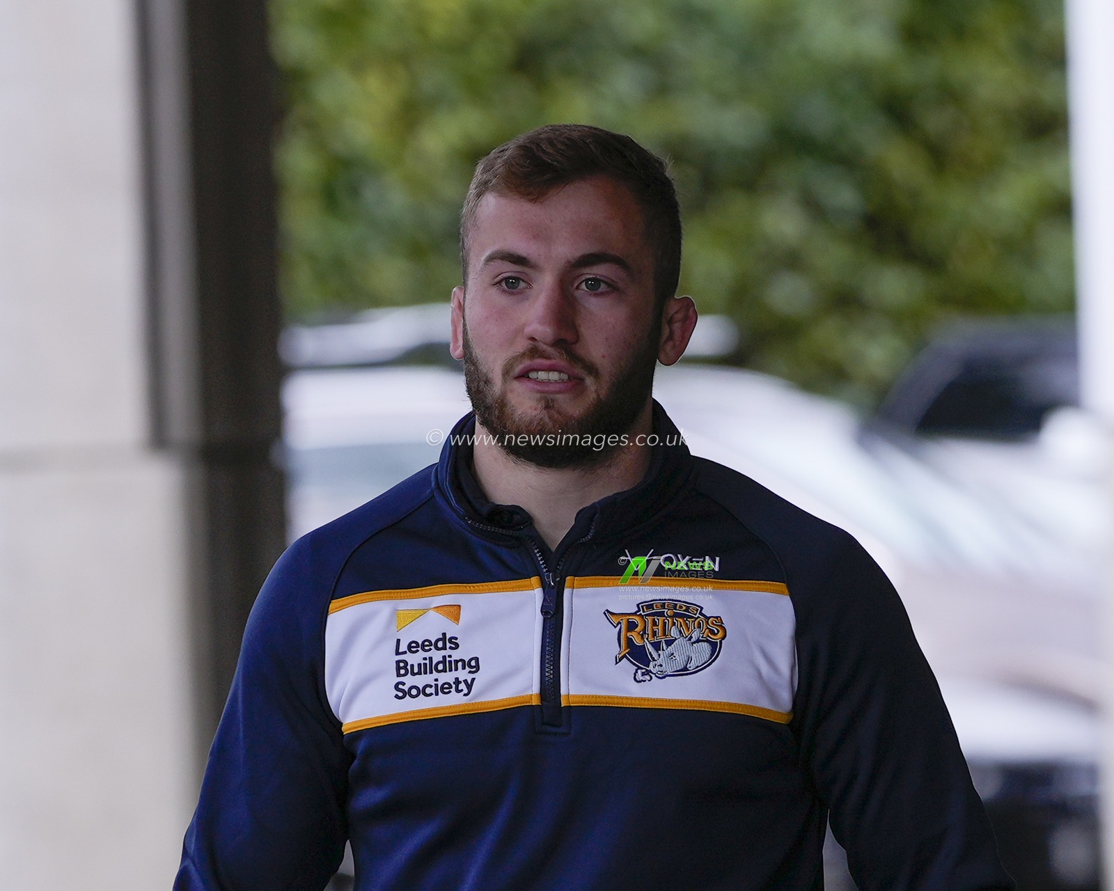 Jarrod Oâ€™Connor #14 of Leeds Rhinos arrives at the stadium before the Betfred Super League Round 6 match Leeds Rhinos vs Catalans Dragons at Headingley Stadium, Leeds, United Kingdom, 25th March 2023

(Photo by Steve Flynn/News Images)