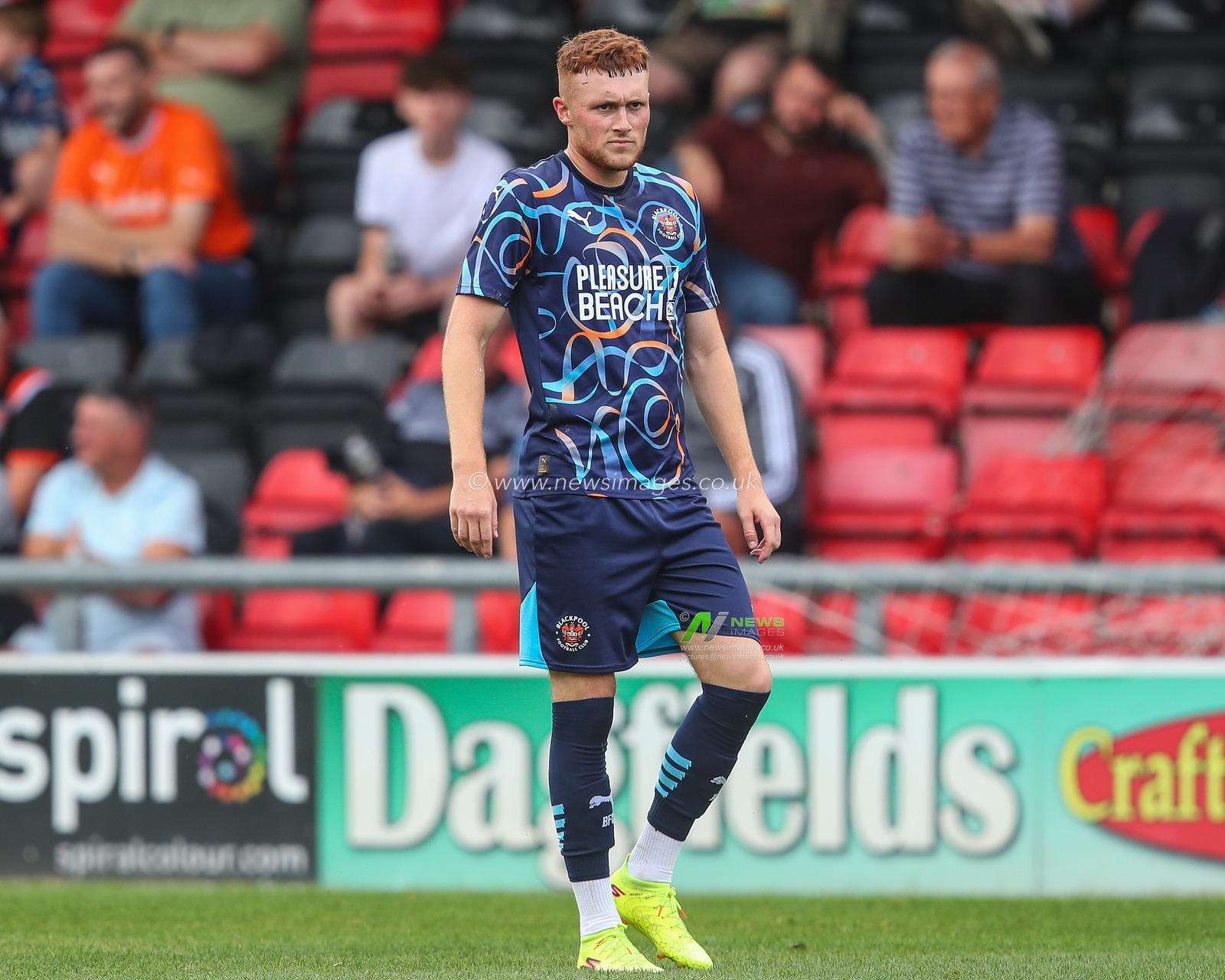 Sonny Carey of Blackpool during the Pre-season friendly match Crewe Alexandra vs Blackpool at Alexandra Stadium, Crewe, United Kingdom, 3rd August 2024

(Photo by Gareth Evans/News Images)