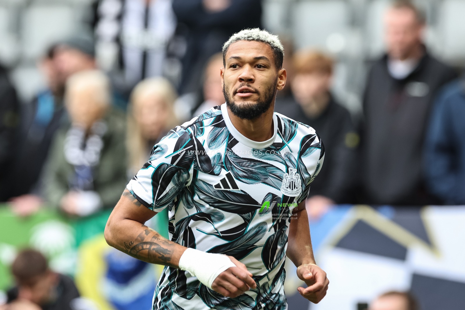 Joelinton of Newcastle United in the pregame warmup session during the Premier League match Newcastle United vs Arsenal at St. James's Park, Newcastle, United Kingdom, 2nd November 2024

(Photo by Mark Cosgrove/News Images)