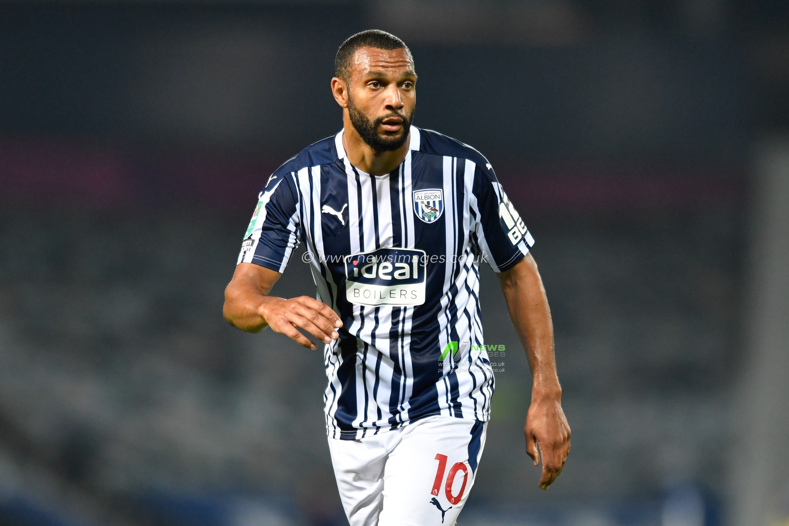 Matt Phillips (10) of West Bromwich Albion in action during the game
