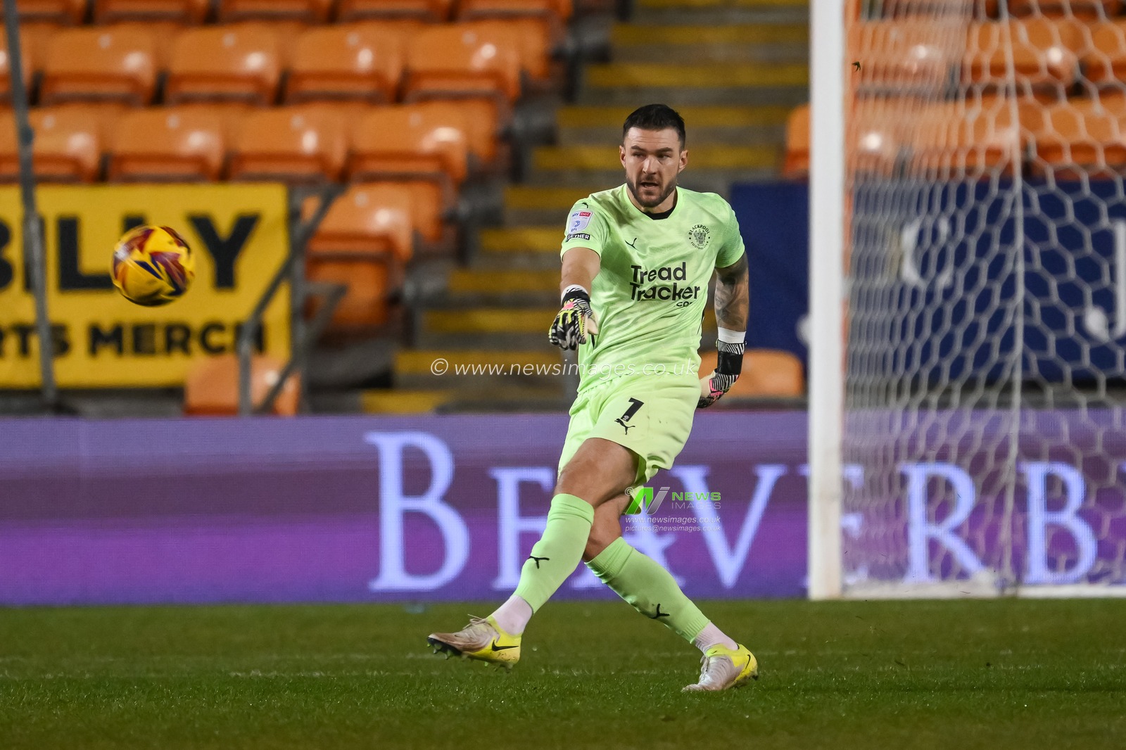 Richard O'Donnell of Blackpool clears the ball down field during the Vertu Trophy match Blackpool vs Aston Villa U21 at Bloomfield Road, Blackpool, United Kingdom, 17th December 2024

(Photo by Craig Thomas/News Images)