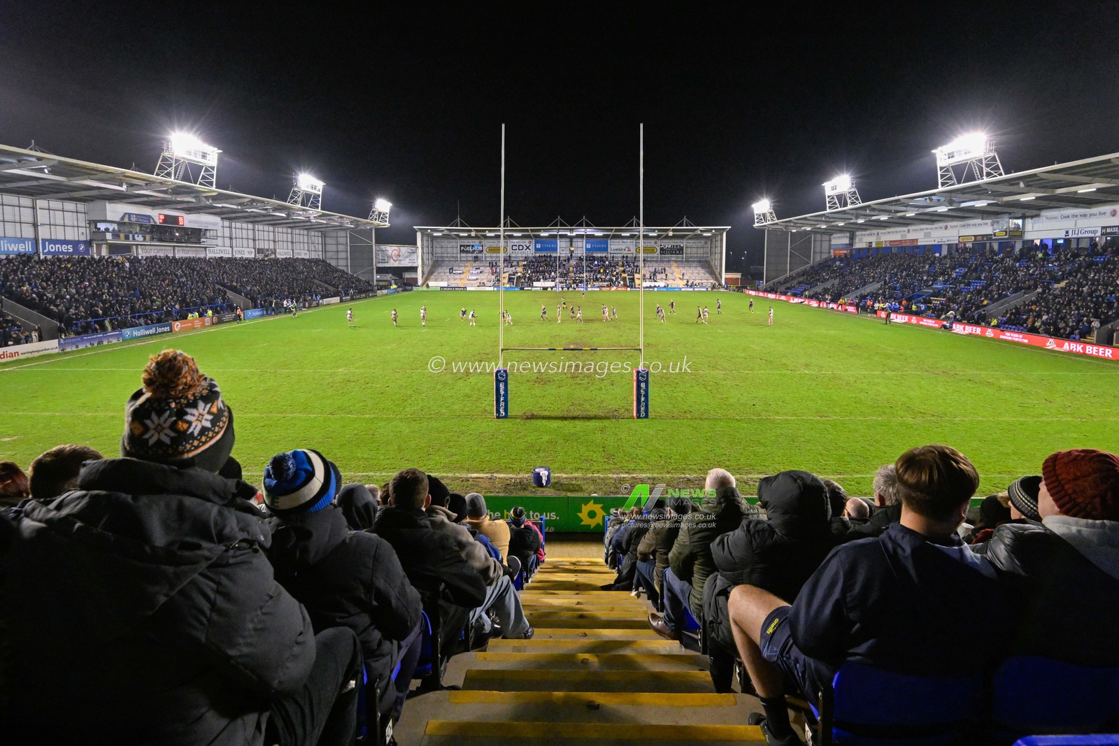 The crowd watches on, during the Betfred Super League Round 2 match Warrington Wolves vs Hull FC at Halliwell Jones Stadium, Warrington, United Kingdom, 23rd February 2024

(Photo by Cody Froggatt/News Images)