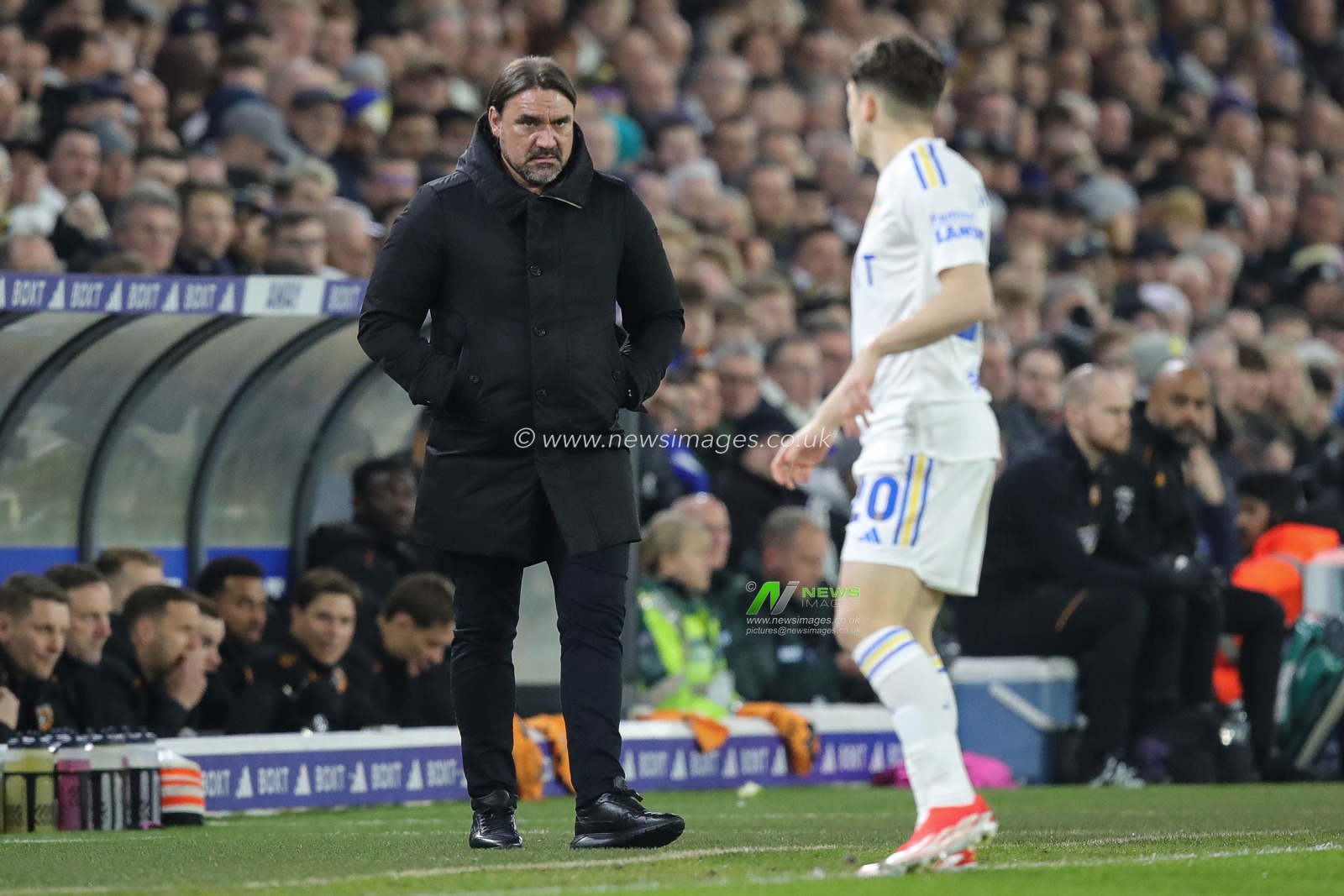 Daniel Farke manager of Leeds United during the Sky Bet Championship match Leeds United vs Hull City at Elland Road, Leeds, United Kingdom, 1st April 2024

(Photo by James Heaton/News Images)