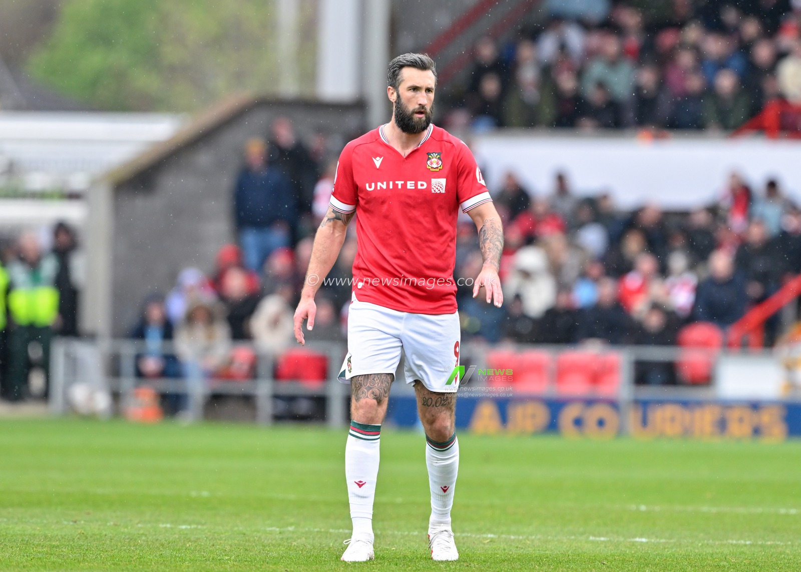 Ollie Palmer of Wrexham, during the Sky Bet League 2 match Wrexham vs Stockport County at SToK Cae Ras, Wrexham, United Kingdom, 27th April 2024

(Photo by Cody Froggatt/News Images)