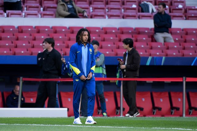 Jules Koundé of FC Barcelona before the UEFA Champions League Quarter Finals match Atletico Madrid vs Barcelona at Riyadh Air Metropolitano, Madrid, Spain on 14 April 2026

(Photo by Samuel Carreno/News Images)