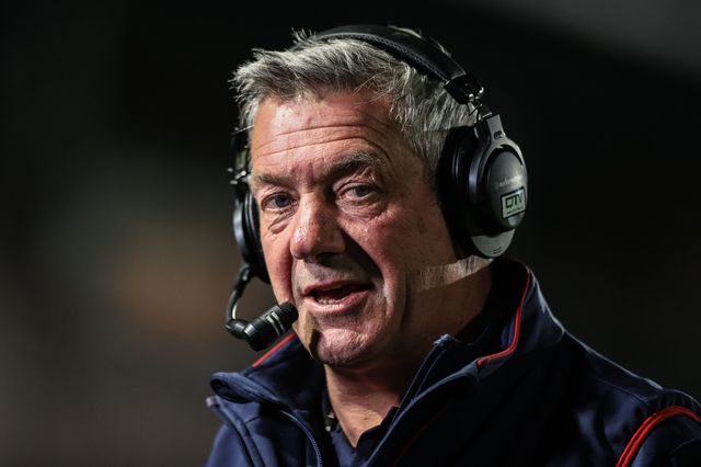 Daryl Powell Head Coach of Wakefield Trinity is interviewed after the game during the Betfred Super League Round 8 match Wakefield Trinity vs Castleford Tigers at DIY Kitchens Stadium, Wakefield, United Kingdom, 17th April 2025

(Photo by Alfie Cosgrove/News Images)