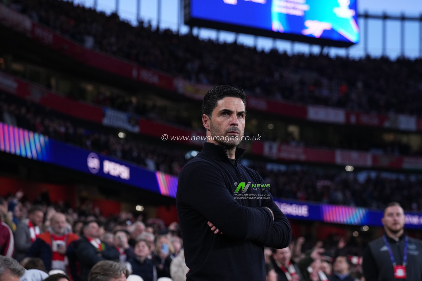 Mikel Arteta manager of Arsenal during the UEFA Champions League Quarter Finals match Arsenal vs Sporting CP at Arsenal stadium, London, United Kingdom on 15 April 2026

(Photo by Harvey Murphy/News Images)