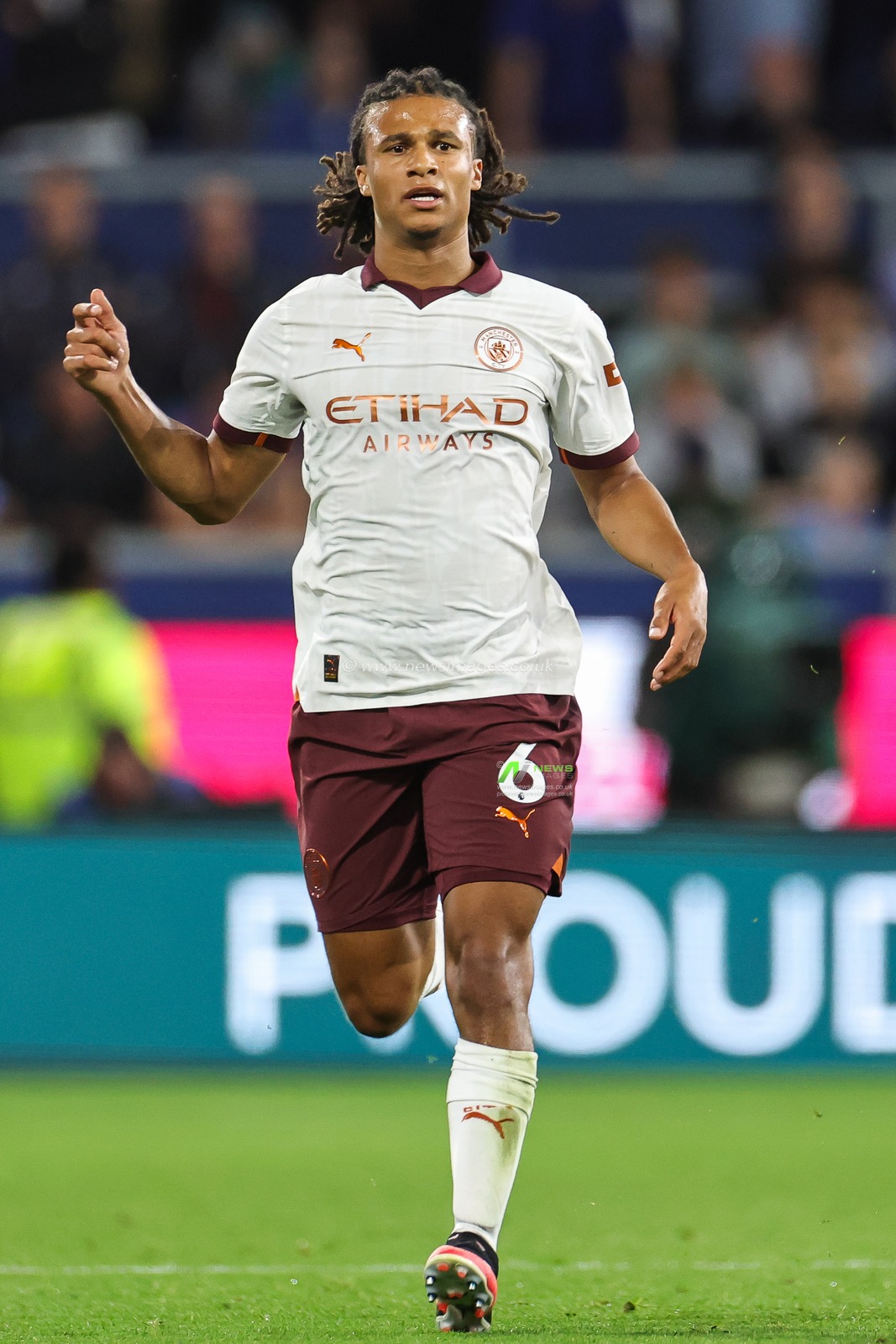 Nathan AkÃ© of Manchester City during the Premier League match Burnley vs Manchester City at Turf Moor, Burnley, United Kingdom, 11th August 2023

(Photo by Mark Cosgrove/News Images)