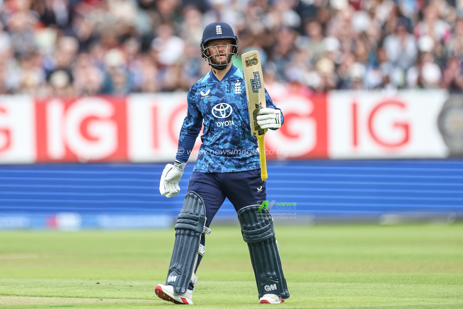 Ben Duckett of England celebrates a half century (50 runs) during the 1st Metro Bank ODI England vs West Indies at Edgbaston, Birmingham, United Kingdom, 29th May 2025

(Photo by Mark Cosgrove/News Images)