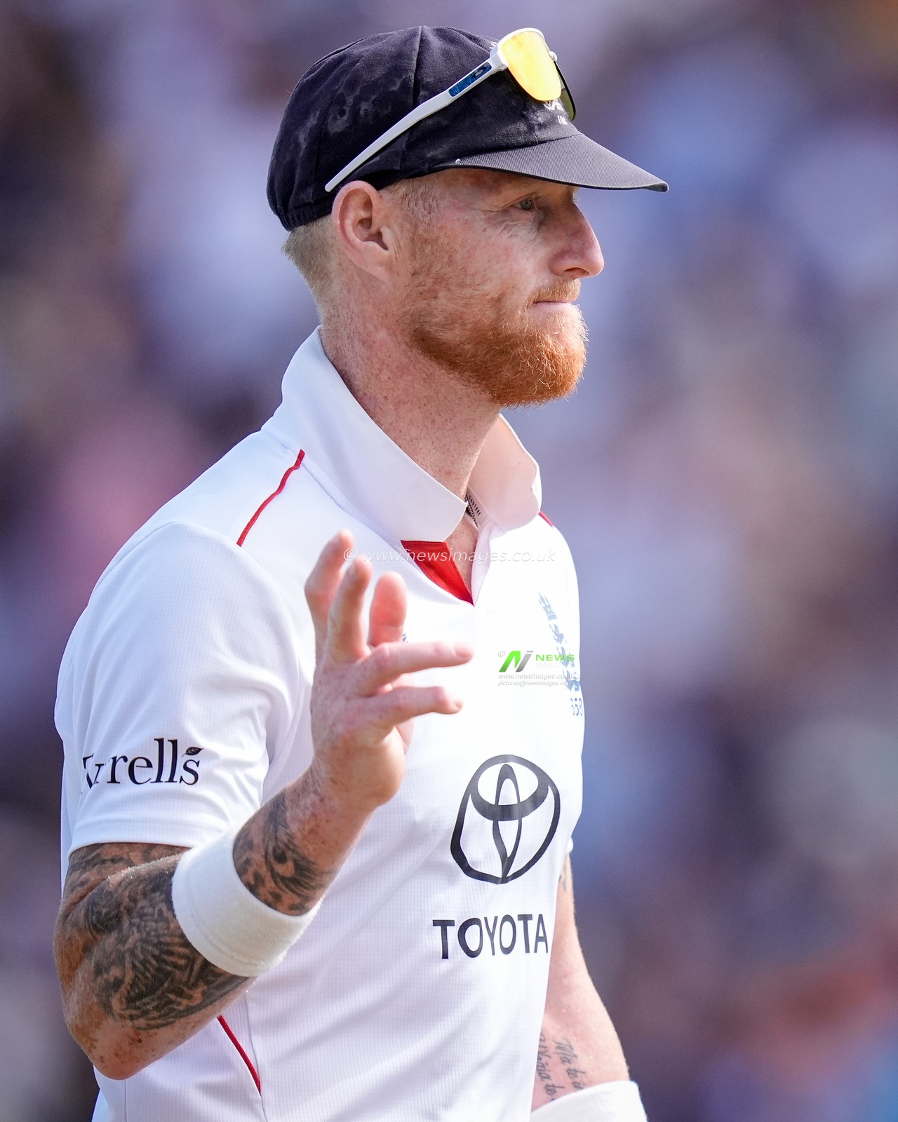 England captain Ben Stokes walks his team off the field for tea moments after announcing his retirement from international cricket during the 3rd Rothesay Test Match Day 4 match England vs New Zealand at Trent Bridge, Nottingham, United Kingdom on 28 June 2026

(Photo by Maynard Manyowa/News Images)