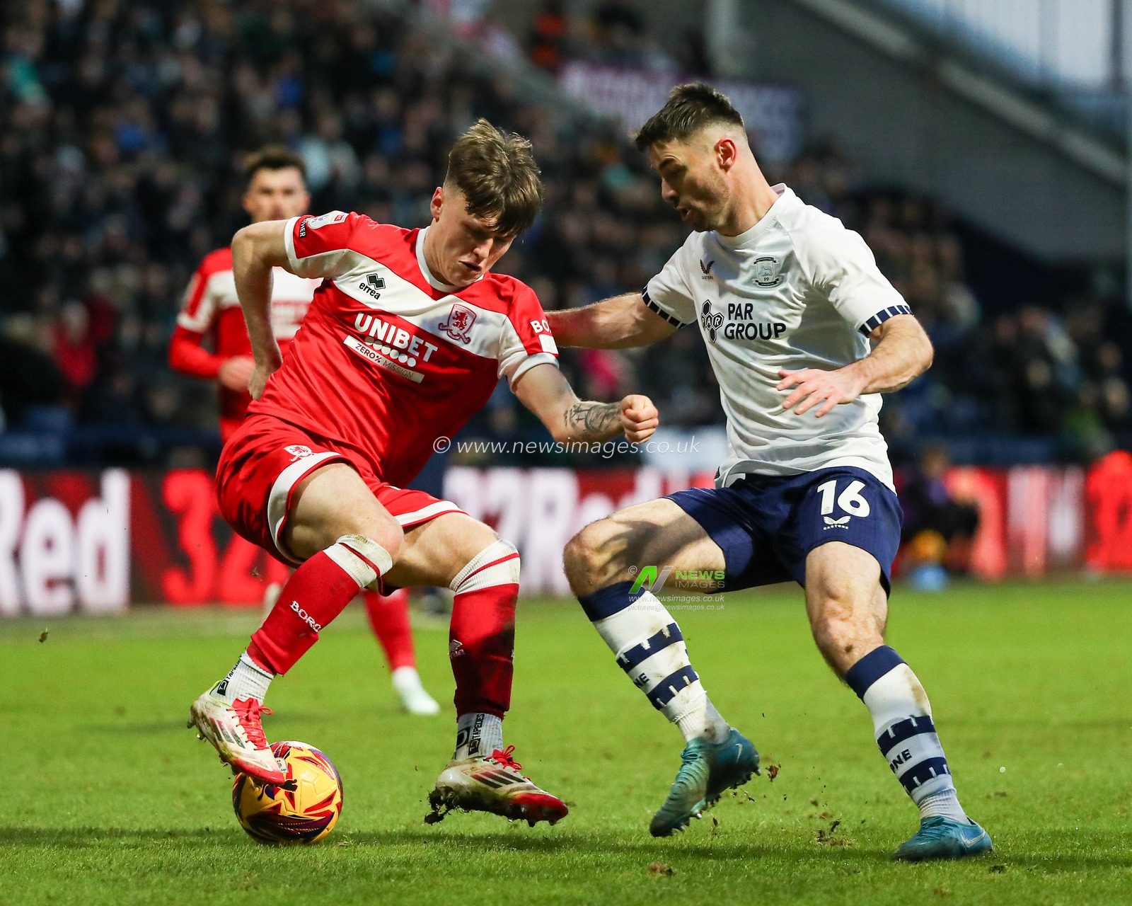 Ben Doak of Middlesbrough cuts inside the box during the Sky Bet Championship match Preston North End vs Middlesbrough at Deepdale, Preston, United Kingdom, 25th January 2025

(Photo by Jorge Horsted/News Images)