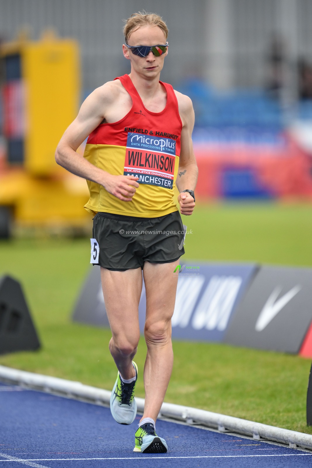 Wilkinson leads the 10000m walk during the Microplus UK Athletics Championships Day 2 at Manchester Regional Arena, Manchester, United Kingdom, 30th June 2024

(Photo by Craig Thomas/News Images)