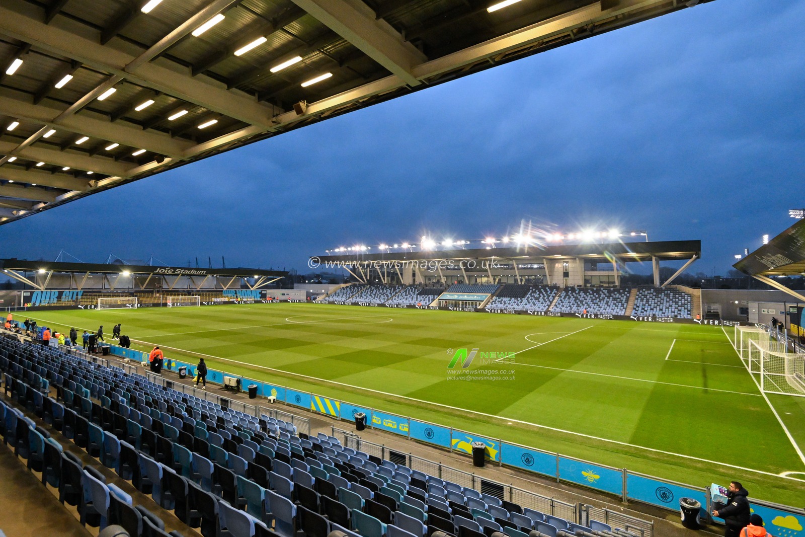 A general view of the Joie Stadium ahead of the match, during the FA Women's League Cup Semi-Final match Manchester City Women vs Chelsea FC Women at Joie Stadium, Manchester, United Kingdom, 7th March 2024

(Photo by Cody Froggatt/News Images)
