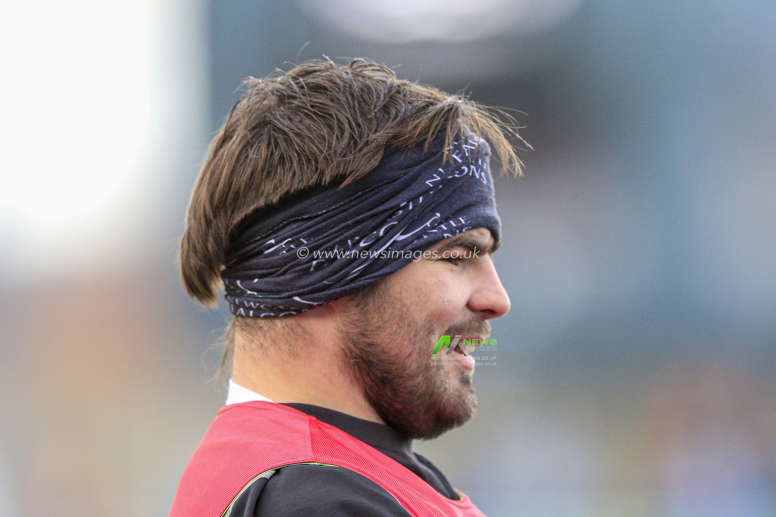 George McGuigan of Newcastle Falcons during the pre-game warm up