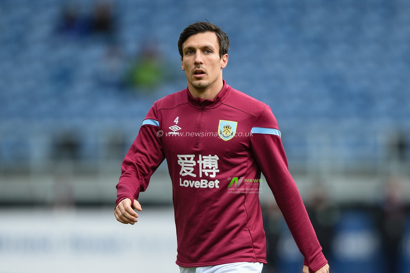 4th January 2020, Turf Moor, Burnley, England; Emirates FA Cup, Burnley v Peterborough : Jack Cork (4) of Burnley during the pre match warm up.

Credit: Richard Long/News Images