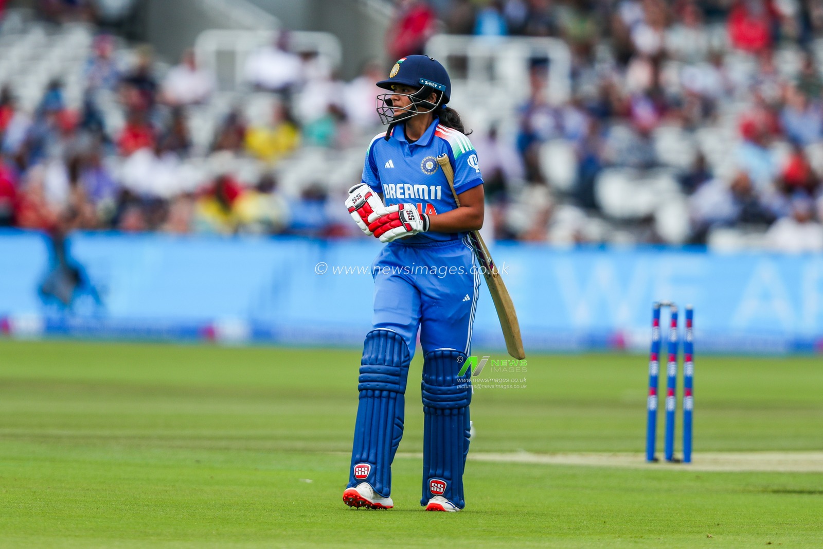 Pratika Rawal of India is bowled out during the 2nd Metro Bank One Day International England Women v India Women at Lords, London, United Kingdom, 19th July 2025

(Photo by Izzy Poles/News Images)
