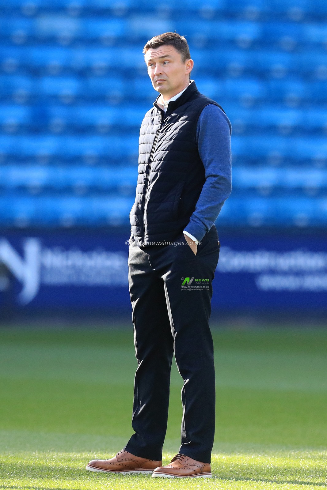 Sheffield United manager, Paul Heckingbottom with a questioning look.