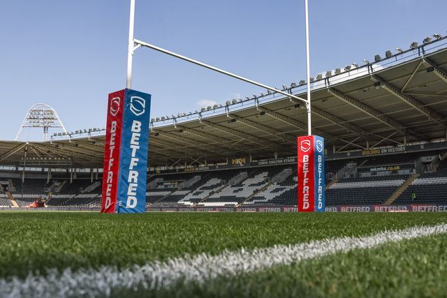 A general view of the MKM Stadium during the Betfred Super League Round 9 match Hull FC vs Wigan Warriors at MKM Stadium, Hull, United Kingdom, 27th April 2025

(Photo by Mark Cosgrove/News Images)