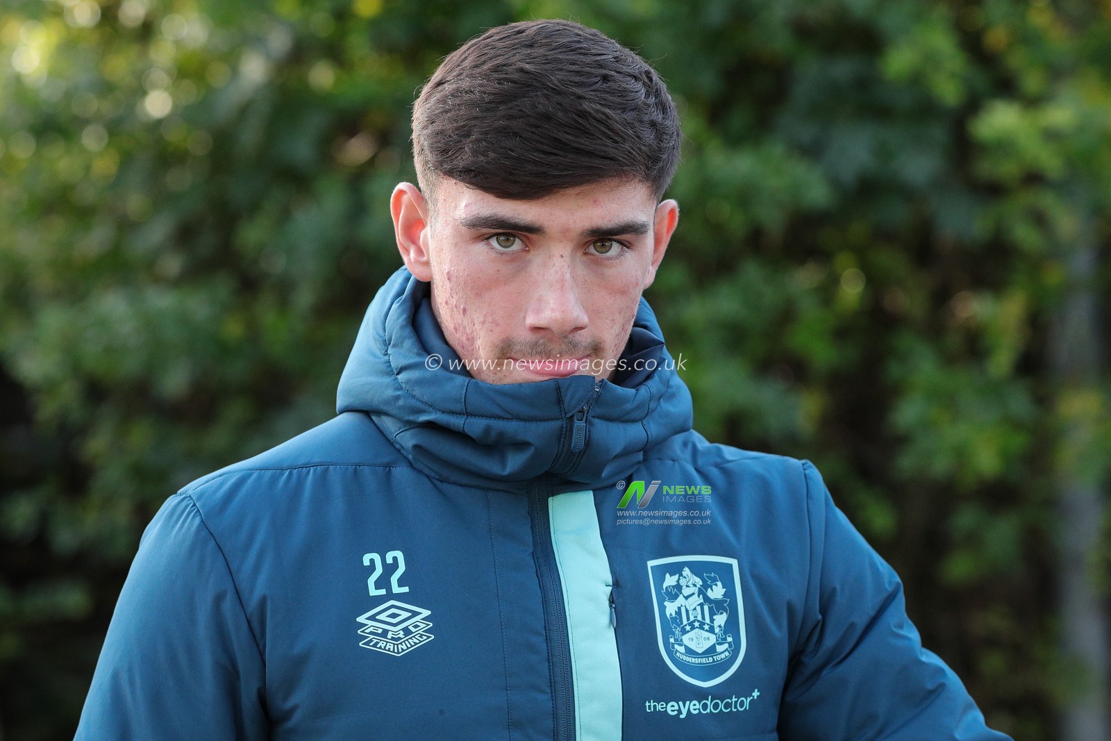 Kian Harratt #22 of Huddersfield Town arrives at The John Smith's Stadium ahead of the Sky Bet Championship match Huddersfield Town vs Southampton at John Smith's Stadium, Huddersfield, United Kingdom, 25th November 2023

(Photo by James Heaton/News Images)