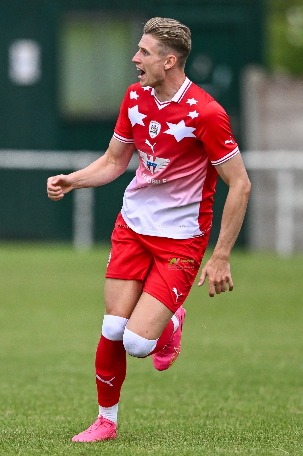Pre-season friendly match AFC Fylde vs Barnsley at Mill Farm, Fylde, United Kingdom, 8th July 2023

(Photo by Craig Thomas/News Images)