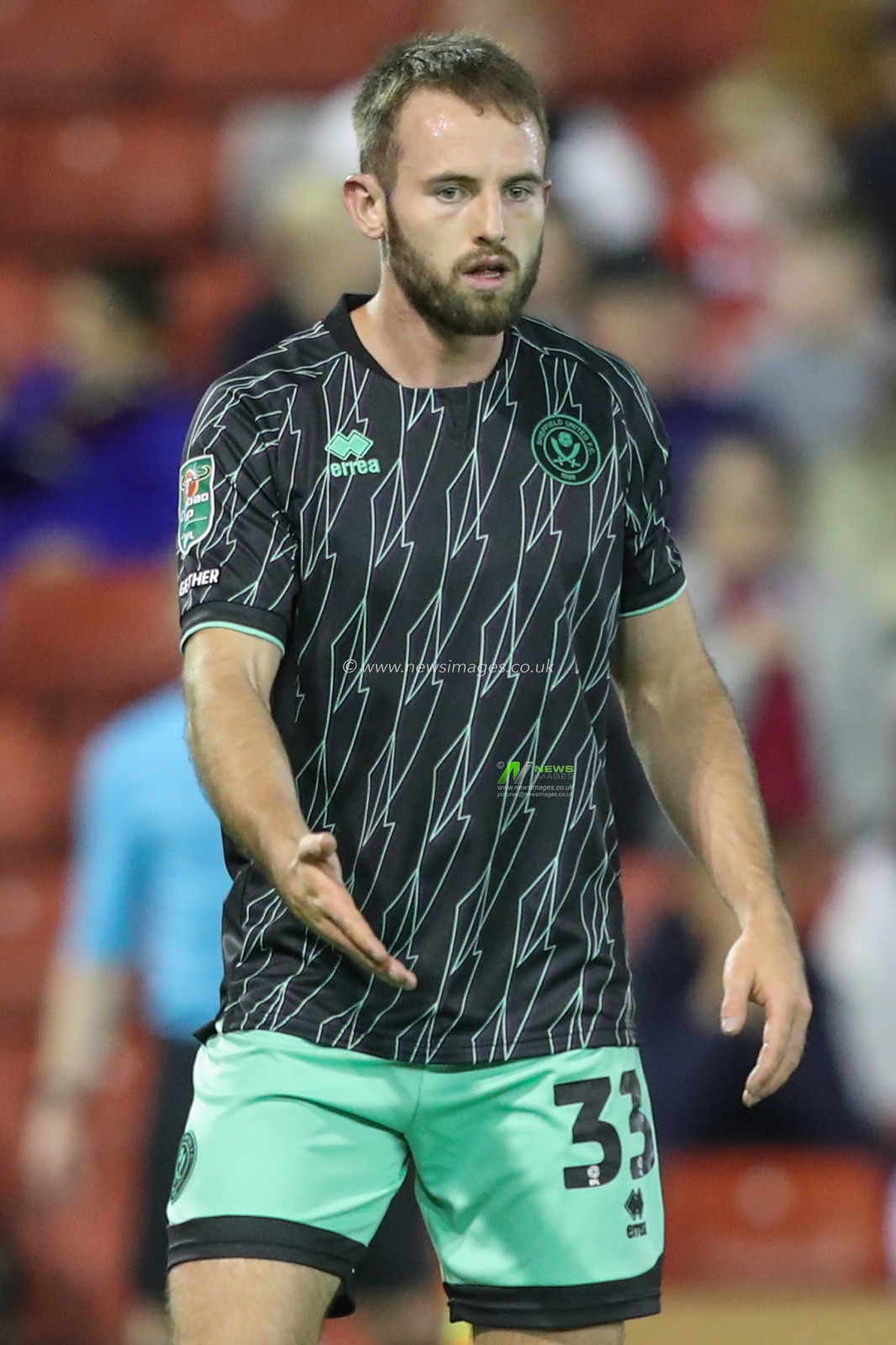 Rhys Norrington-Davies of Sheffield United during the Carabao Cup match Barnsley vs Sheffield United at Oakwell, Barnsley, United Kingdom, 27th August 2024

(Photo by Alfie Cosgrove/News Images)