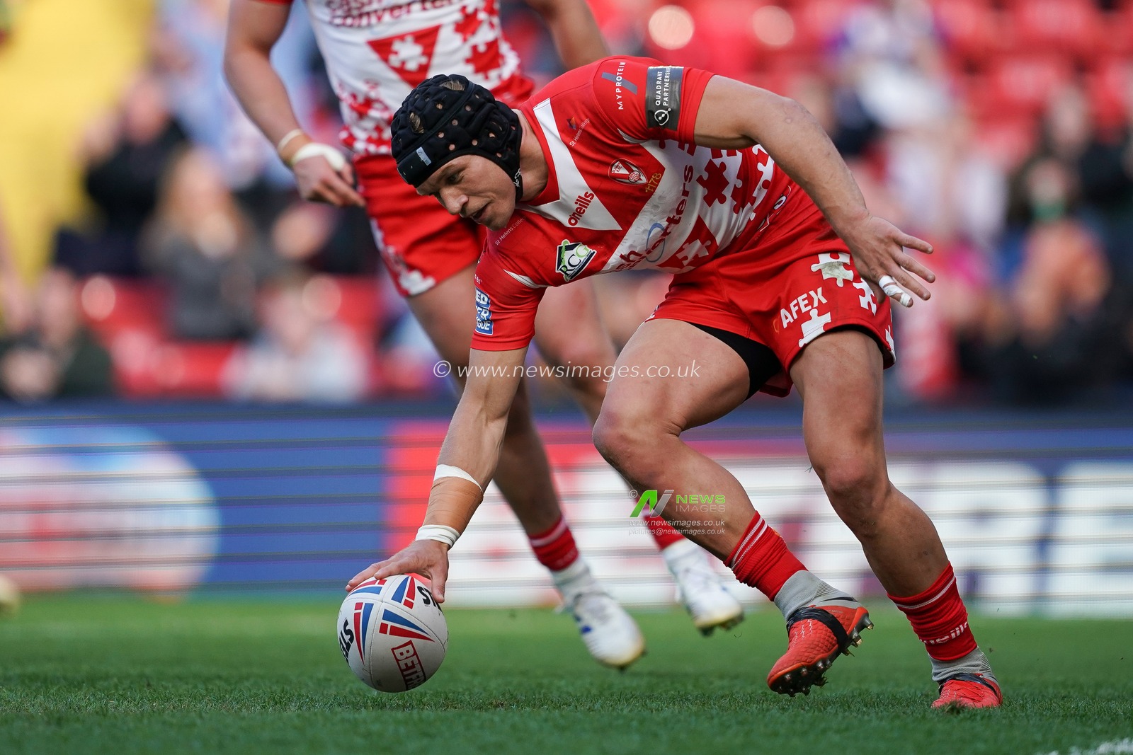 St. Helens's Jonny Lomax scores his sides third try

26th May 2019 , Anfield Stadium, Liverpool, England; Dacia Magic Weekend, Betfred Super League Round 16, St Helens vs Castleford Tigers ; 

Credit: Terry Donnelly/News Images