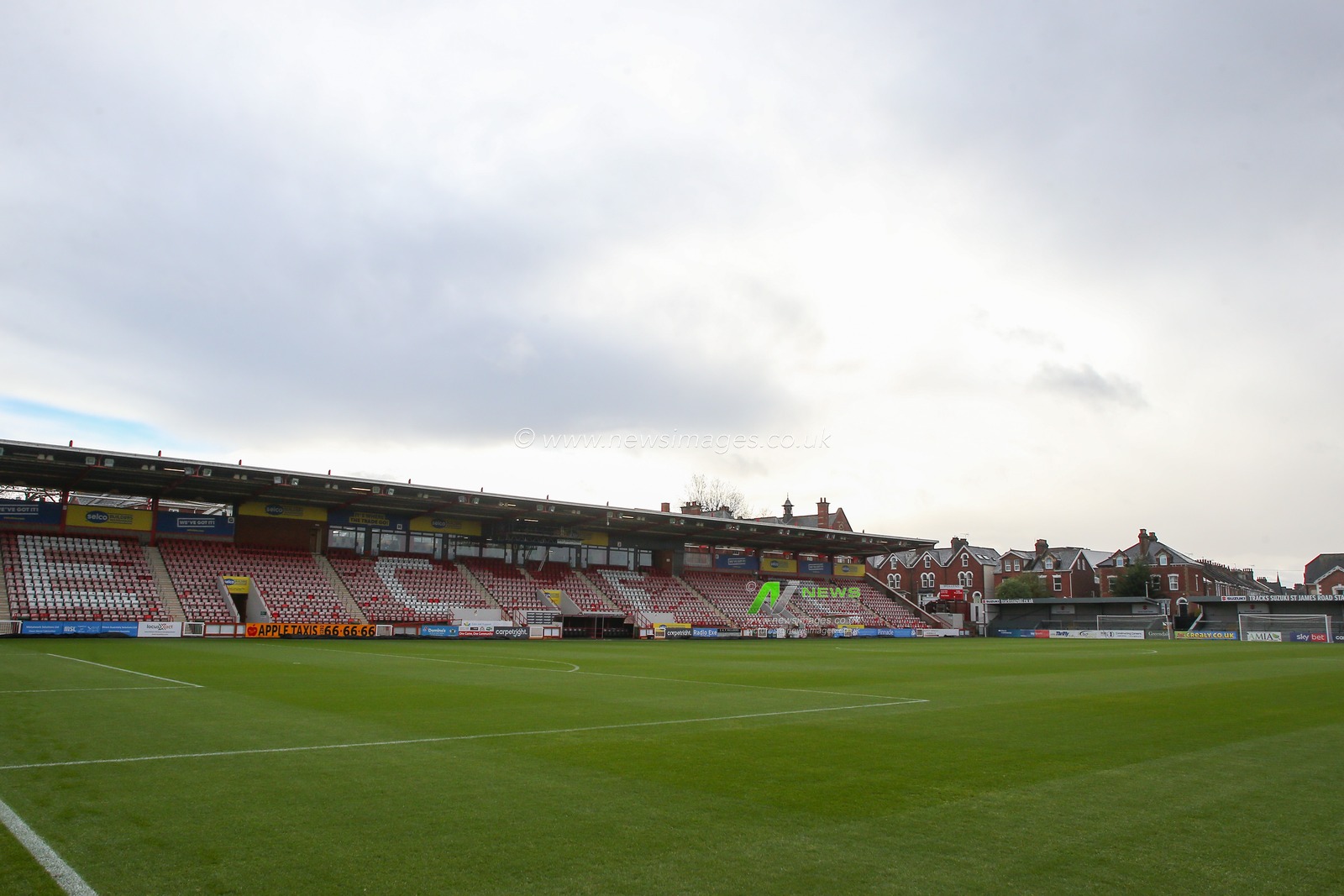 General view inside of St Jamesâ€™ Park, home of Exeter City ahead of the Sky Bet League 1 match Exeter City vs Sheffield Wednesday at St James' Park, Exeter, United Kingdom, 10th December 2022

(Photo by Gareth Evans/News Images)