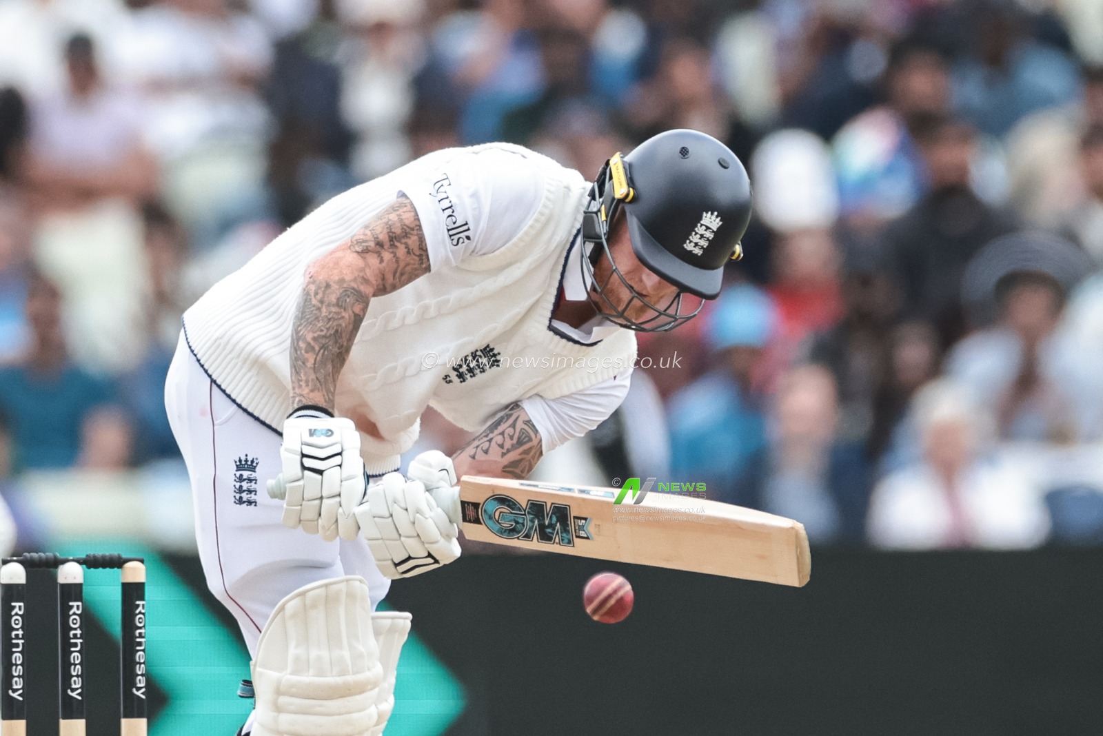 England captain Ben Stokes hits a four (4) during the 2nd Rothesay Test Match day 5 England v India at Edgbaston, Birmingham, United Kingdom, 6th July 2025

(Photo by Mark Cosgrove/News Images)