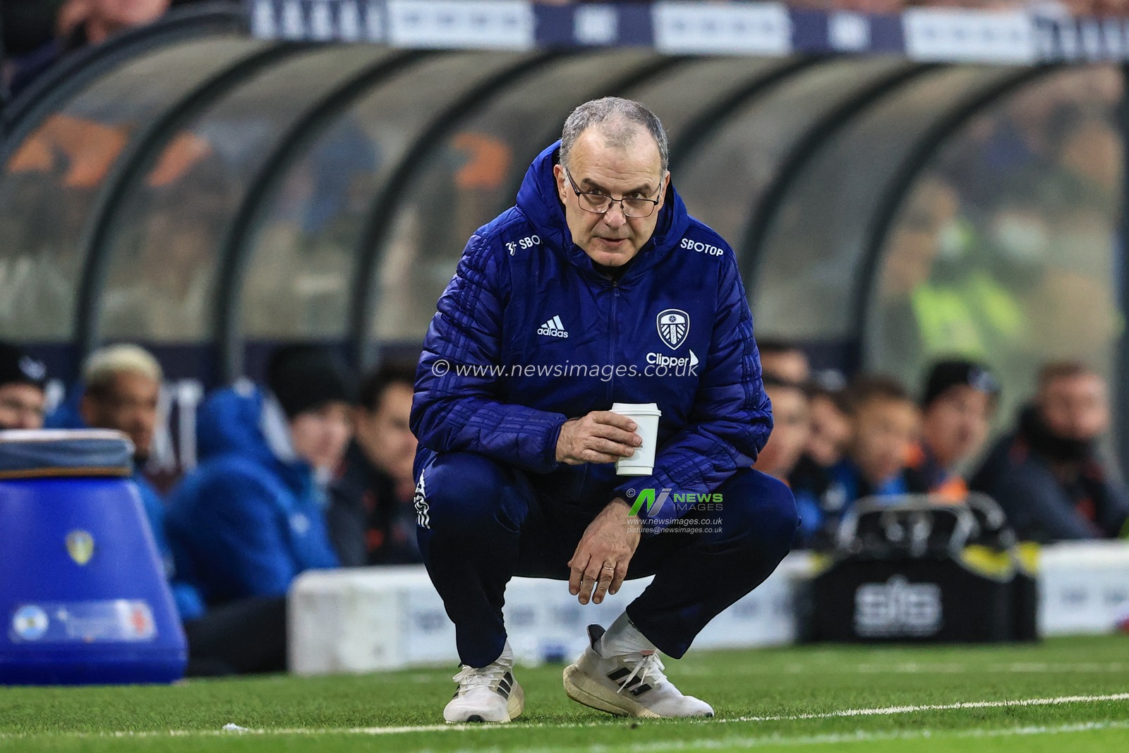 Marcelo Bielsa manager of Leeds United during the Premier League fixture Leeds United vs Newcastle United at Elland Road, Leeds, UK, 22nd January 2022