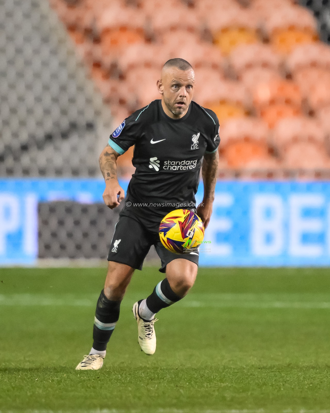 Jay Spearing of Liverpool in action during the Bristol Street Motors Trophy match Blackpool vs Liverpool U21 at Bloomfield Road, Blackpool, United Kingdom, 6th November 2024

(Photo by Craig Thomas/News Images)