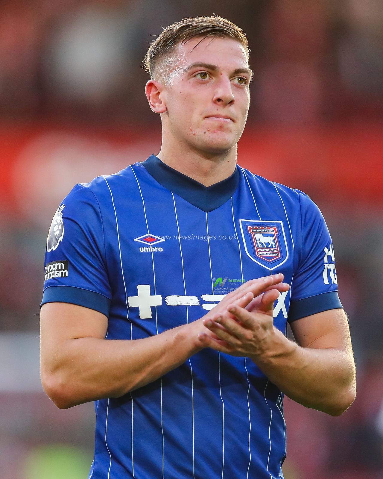 Luke Woolfenden of Ipswich Town acknowledges the fans after the teams defeat following the Premier League match Brentford vs Ipswich Town at The Gtech Community Stadium, London, United Kingdom, 26th October 2024

(Photo by Izzy Poles/News Images)