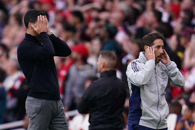 Mikel Arteta manager of Arsenal after missed opportunity during the Premier League match Arsenal vs Fulham at Emirates, London, United Kingdom on 02 May 2026

(Photo by Harvey Murphy/News Images)