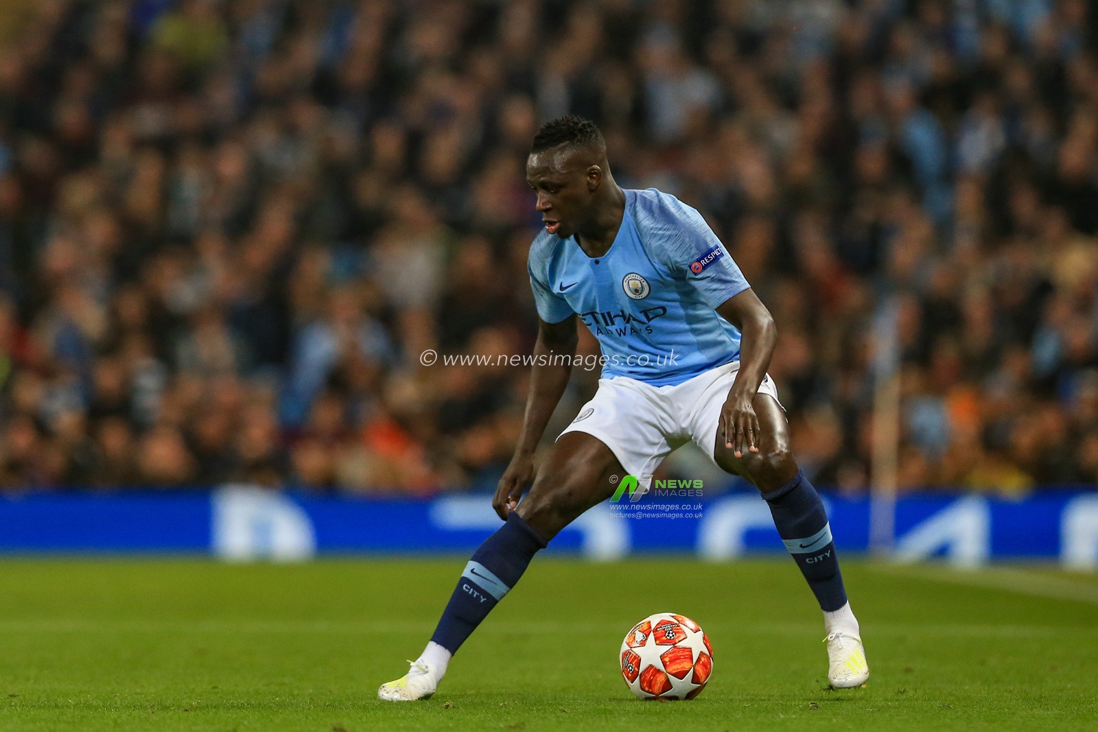 17th April 2019 , Etihad Stadium, Manchester, England; UEFA Champions League, Quarter Final, Second Leg, Manchester City v Tottenham ; Benjamin Mendy (22) of Manchester City during the game


Credit: Mark Cosgrove/News Images