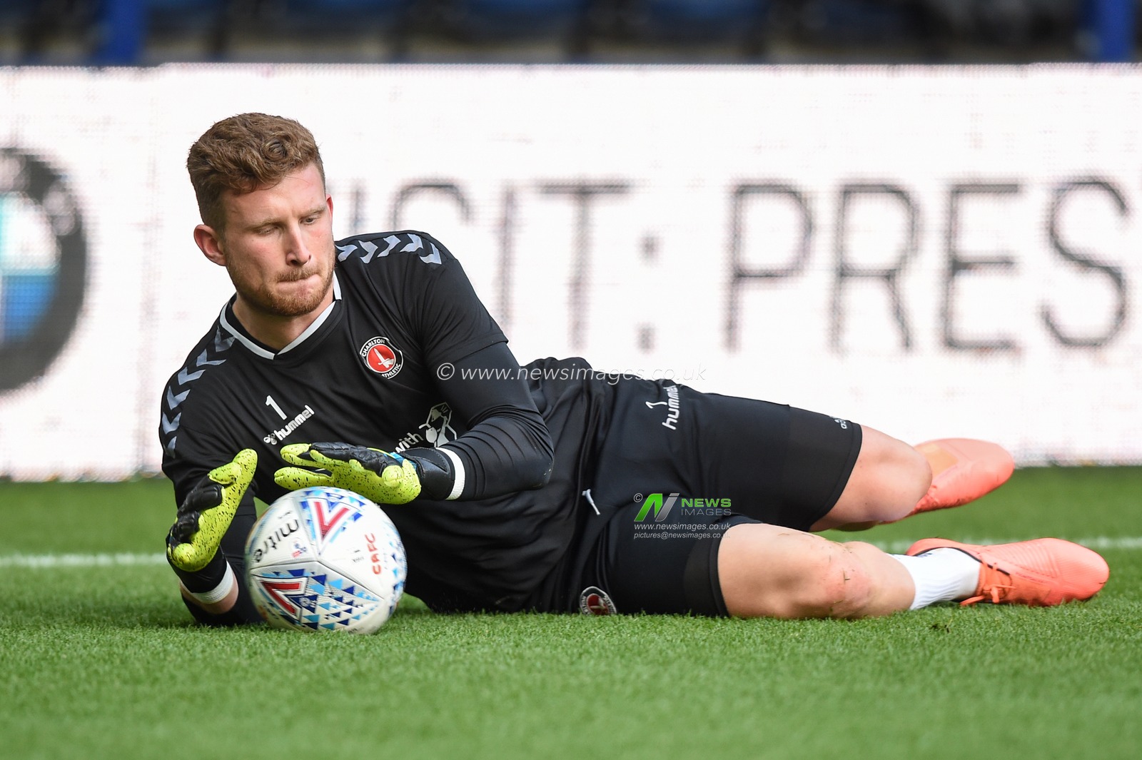 18th January 2020, Deepdale, Preston, England; Sky Bet Championship, Preston North End v Charlton Athletic : Dillon Phillips (1) of Charlton Athletic during the pre match warm up.

Credit: Richard Long/News Images